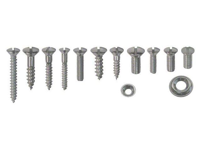 Model A Ford Interior Trim Screw Set - Fordor Briggs Sedan With Quarter Windows