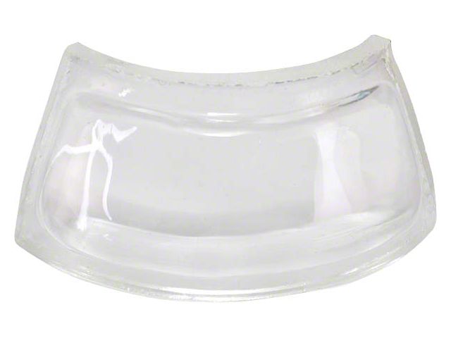 Model A Ford License Plate Light Lens - Clear - Curved Glass - For Left Tail Light (Also 1932 Passenger & 1932-1937 Truck)