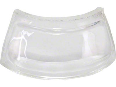Model A Ford License Plate Light Lens - Clear - Curved Glass - For Left Tail Light (Also 1932 Passenger & 1932-1937 Truck)