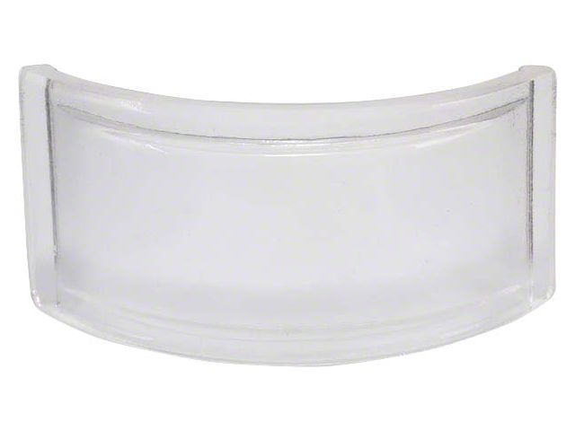 Model A Ford License Plate Light Lens - White Glass - For Drum Type Light