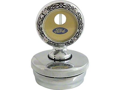 Model A Ford Moto-Meter - Chrome - Wreath Trim - Includes Cap - 1930-31 Only