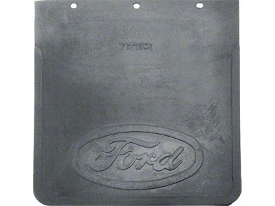 Model A Ford Mud Flap - Rubber - Ford Script - 9-3/4 Wide X10-3/4 High