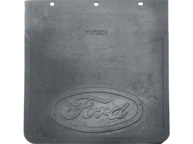 Model A Ford Mud Flap - Rubber - Ford Script - 9-3/4 Wide X10-3/4 High