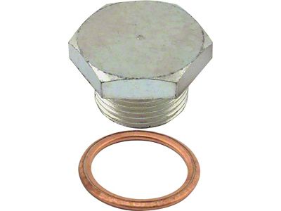Model A Ford Oil Drain Plug - Steel - For Oil Pan With Removable Clean-Out Plates - 7/8