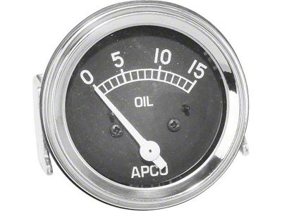 Oil Pressure Gauge/ Apco Brand/ 0-15 Lbs.
