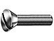 Model A Ford Oval Head Machine Screw - 10/32 X 3/4 - 8 Head - Stainless Steel - Slotted