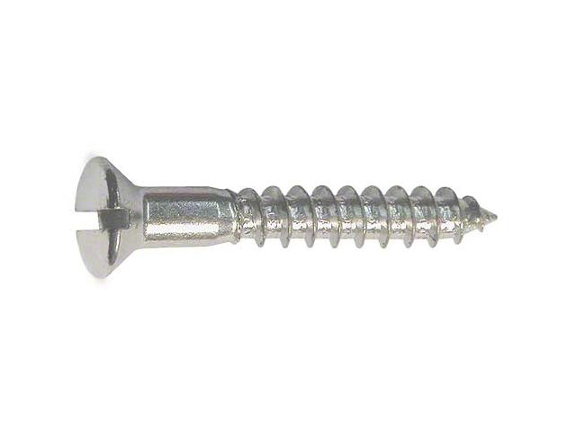 Model A Ford Oval Head Wood Screw - 10 X 1-1/4 - Slotted