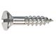 Model A Ford Oval Head Wood Screw - 10 X 1 - Slotted