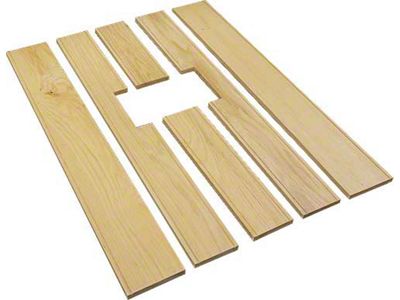 Model A Ford Pickup Bed Floor Wood Strip Kit - 6 Pieces - For Narrow Bed - Correct Size With Grooves