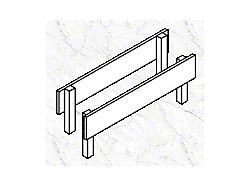 Pickup Bed Side Board Set - For Wide Bed - Oak- Left & Right - Late 1931 (1931 Model A)