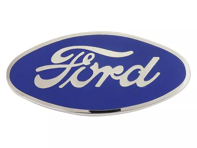 28-30/radiator Emblem/script/blue On Chrome