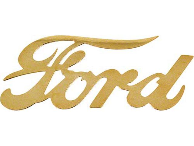 Small Ford Script Ecklers Radiator Shell Script - Ford Lettering - Die Cut - Brass (1928 ...