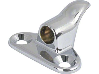 OPR Model A Ford Rear Hood Hinge Retainer - Chrome - Proper Curvature To Cowl Band (Used on 1930-1931 Deluxe models)