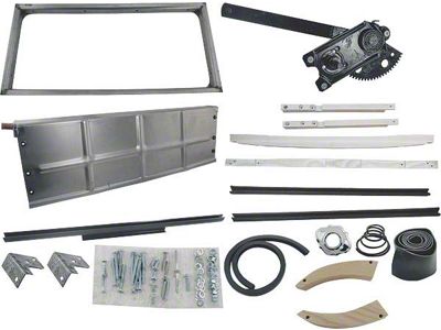 Model A Ford Rear Window Kit - Roll Down Type - Coupe - 24 Pieces