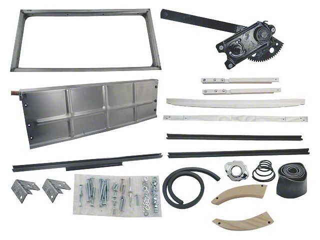 Model A Ford Rear Window Kit - Roll Down Type - Coupe - 24 Pieces