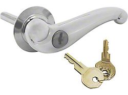 OPR Model A Ford Rumble & Trunk Locking Handle - Chrome - Includes 2 Keys - Scroll Style - Cabriolet
