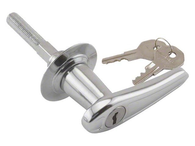 Model A Ford Rumble & Trunk Locking Handle - Die-Cast Chrome - Includes 2 Keys