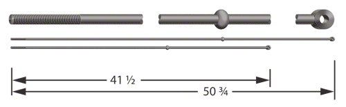 Ecklers Service & Emerg Brake Rod Set/ 6 Pcs (1928-1931 Model A