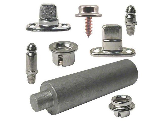 Fastener Side View Ecklers Side Curtain Fastener Set - Roadster Pickup - 34 Piece Set ...