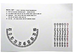 Model A Ford Speedometer Decal Set - Round Face - Northeast