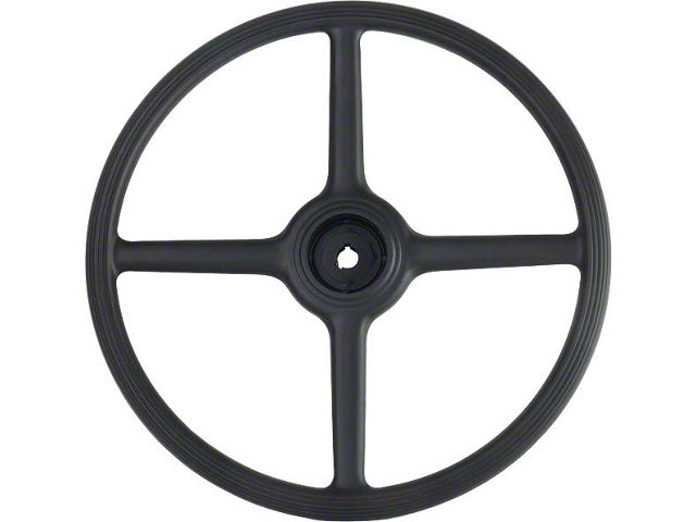 Model A Ford Steering Wheel - Keyed Hub - Black - USA Made
