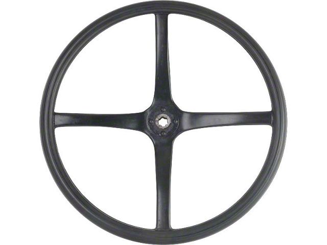 Model A Ford Steering Wheel - Splined Hub - Black - USA Made
