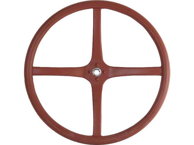 Model A Ford Steering Wheel - Splined Hub - Red - USA Made