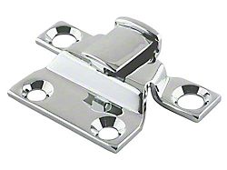 Model A Ford Street Rod Hood Retainer - Front - Chrome - 4 Hole - For 1932 Style Center Hood Hinge (Also Passenger)