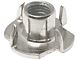 Model A Ford T Nut - 1/4-20 - Spiked Flange - Zinc