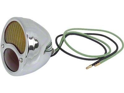 Model A Ford Tail Light Assembly - Right - Chrome - With 6 Volt Bulbs