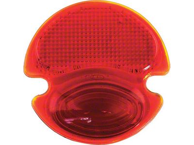 Model A Ford Tail Light Lens - Red Glass - For Drum Type Light