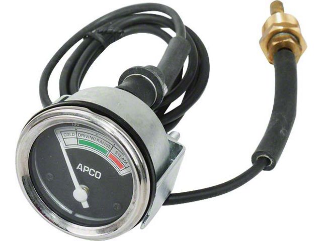 Model A Ford Temperature Gauge - APCO Brand With Black Face