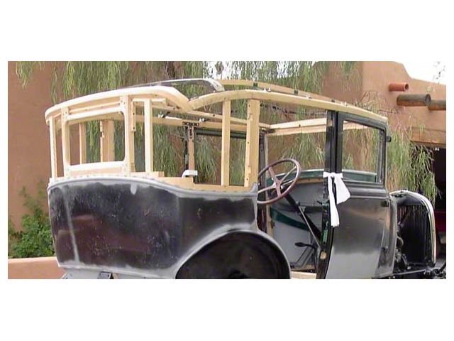 Model A Ford Top Wood Kit - Fordor Sedan Briggs 60A & 60B Leather Back - USA Made