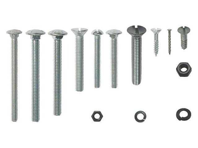 Model A Ford Top Wood Mounting Fastener Kit - 226 Pieces - Standard & Deluxe Coupe - Use With TWC105