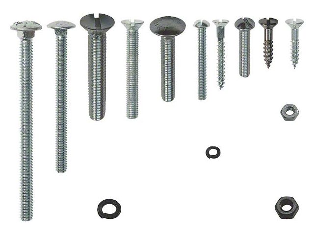 Model A Ford Top Wood Mounting Fastener Kit - Tudor Sedan -188 Pieces - Use With TWC102