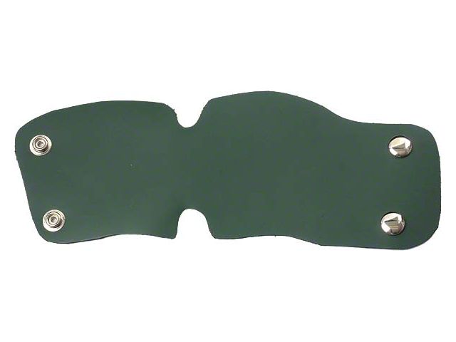 Model A Ford Water Pump Cover - Green Leather - With Snap Fasteners