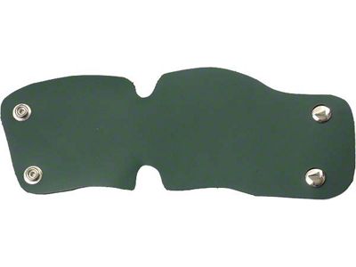 Model A Ford Water Pump Cover - Green Leather - With Snap Fasteners