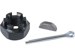 Model A Ford Water Pump Nut, Key & Pin Set - For Fan Mounting - 3 Pieces