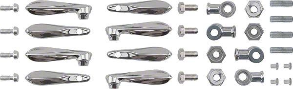 OPR Ecklers Windwing Clamp Set - Open Cars - Chrome - No