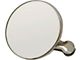 Model A Ford Windwing Rear View Mirror - Stainless Steel - Round - Clamps To Windwing Glass
