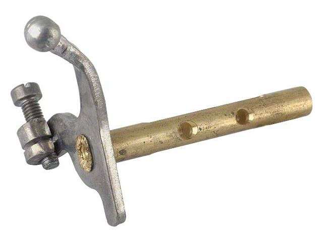 Model A Ford Zenith Carburetor Throttle Shaft & Lever - Standard Diameter - Cadmium