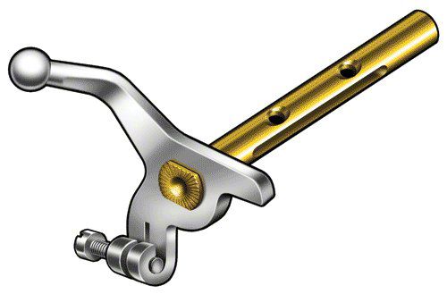 Ecklers Zenith Carburetor Throttle Shaft & Lever - Standard