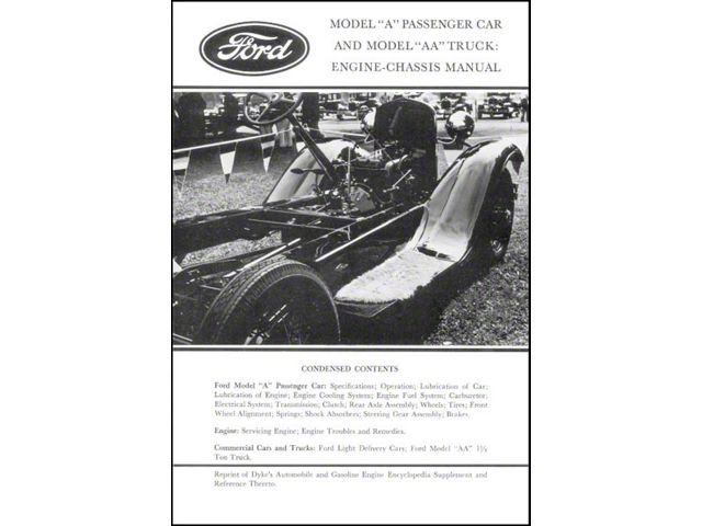Model A Passenger Car & Model AA Truck Engine & Chassis Manual