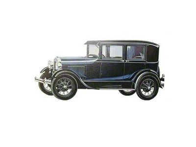 Model A Print - 1929 Ford Fordor Briggs Sedan 60A - 11 X 14 - Unframed