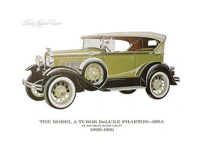 Model A Print - Deluxe Tudor Phaeton 180A - 11 X 14