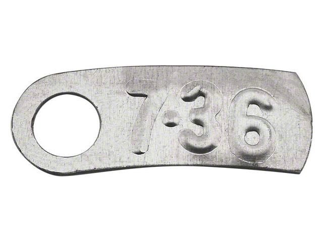 Model A Ford AA Truck Rear Axle Housing Tag - Stamped 7-36 In Raised Letters As Original - For 5.14 Ratio High Speed Rear Ends