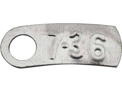 Model A Ford AA Truck Rear Axle Housing Tag - Stamped 7-36 In Raised Letters As Original - For 5.14 Ratio High Speed Rear Ends