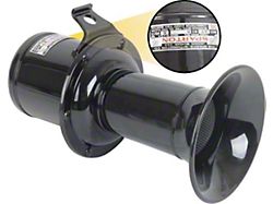 Model A Ford Horn Assembly - 12 Volt - Black Powder Coated With Bracket - Top Quality Authentic Ah-ooh-ga