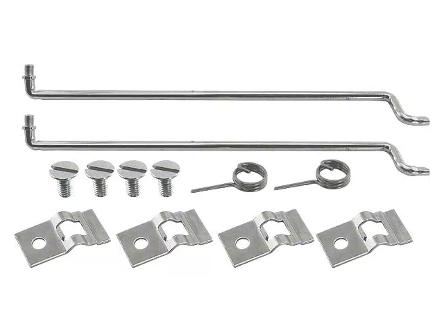 Model A Ford Inside Door Latch Remote Rod Set - 12-3/4 Length - 1928-31 Tudor Sedan & 1928-29 Coupe & 1930-31 Pickup