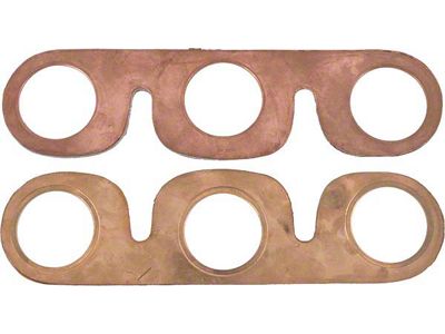 Model A Ford Intake & Exhaust Manifold Gaskets - Copper Clad Asbestos-Like Original Type - 2 Pieces - Late 1931